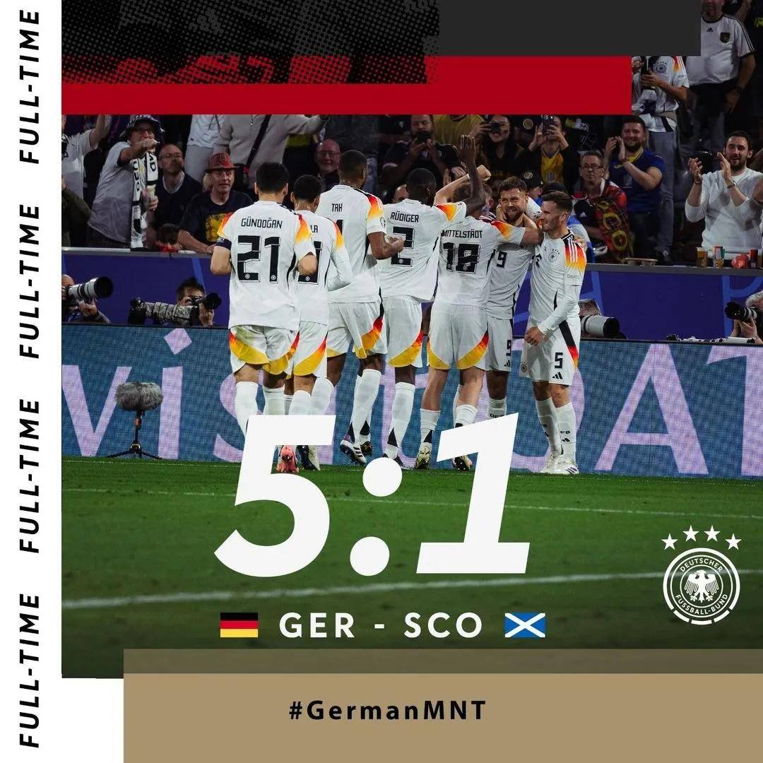 德国男足大胜对手，稳坐欧洲杯预选赛榜首(德国男足公布欧洲杯名单穆勒携胡梅尔斯回归)